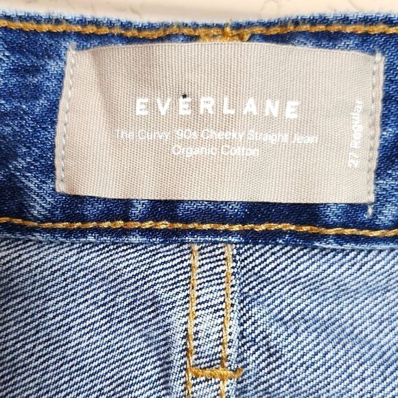 Everlane The Curvy 90's Cheeky Straight Jean Northridge Blue Size 27 - Picture 8 of 9